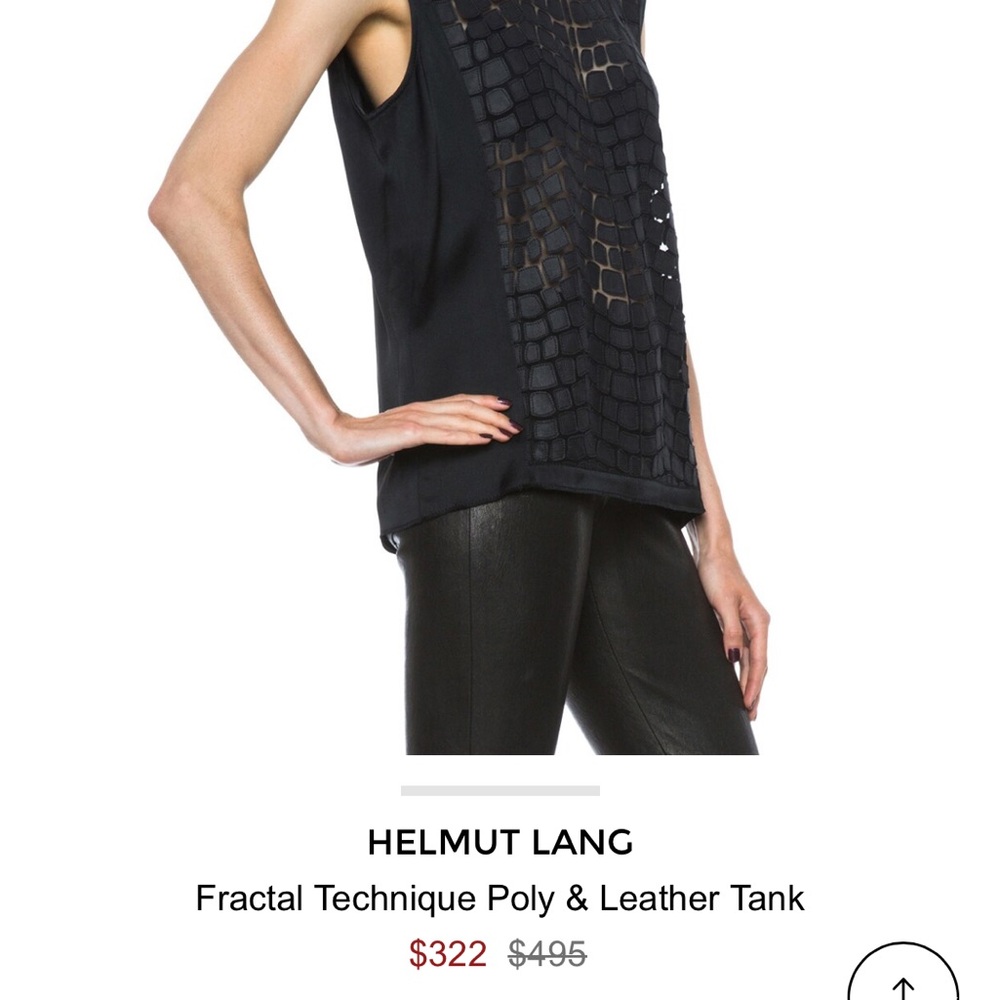 Helmut Lang Black Crochet Overlay Sleeveless Top - Picture 2 of 14